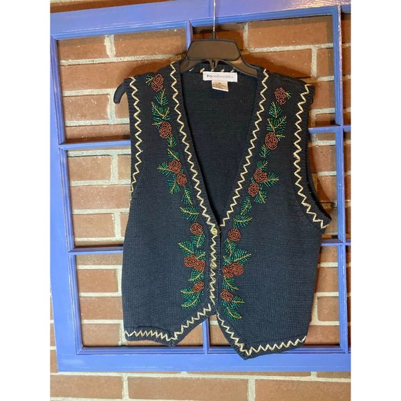 Ivy Collectibles Fall Beaded Vest M - Picture 3 of 7